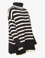 A-View - Alvena knit pullover - megztiniai su aukšta apykakle - black/off white - 3
