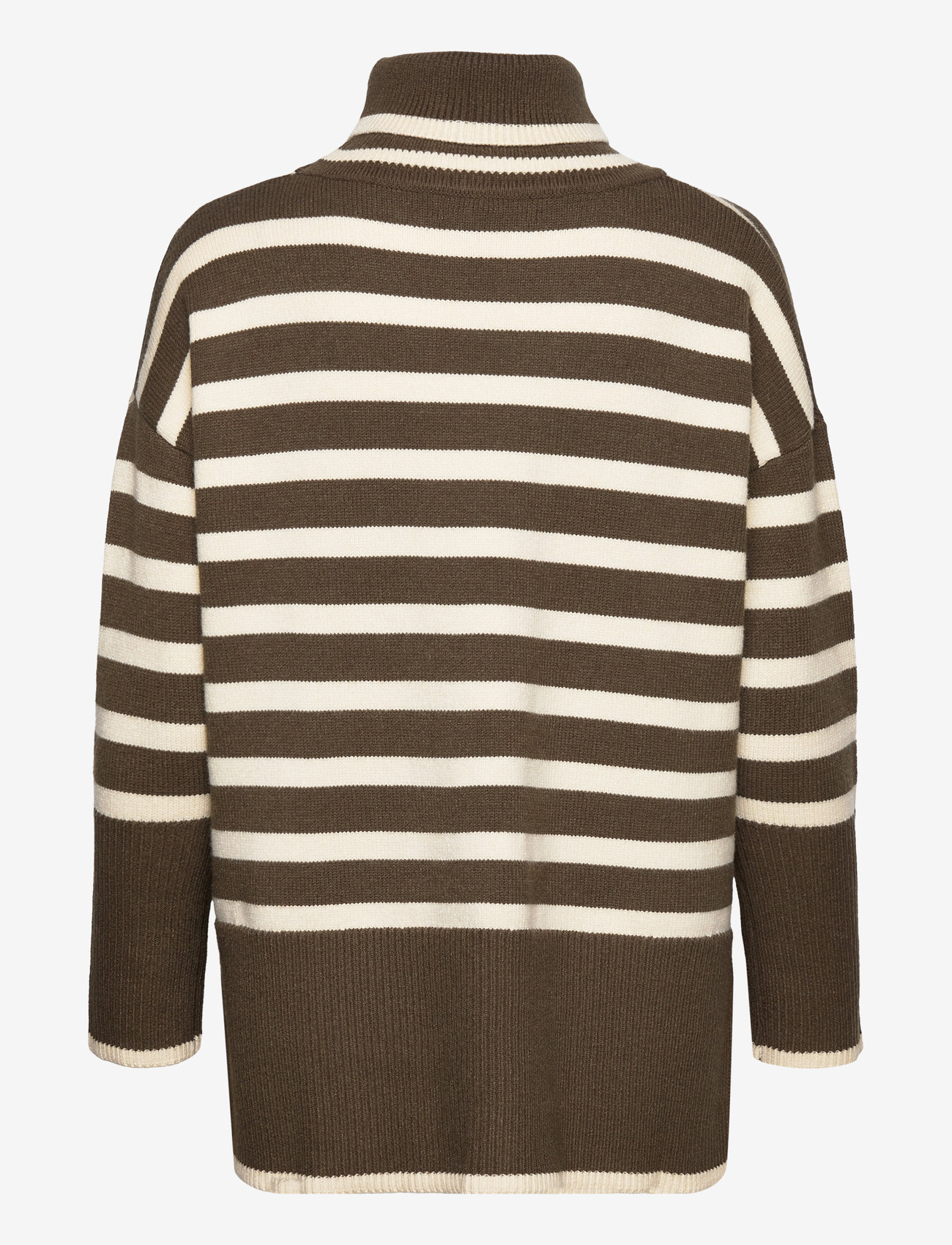 A-View - Alvena knit pullover - efterårstøj - green/off white - 1