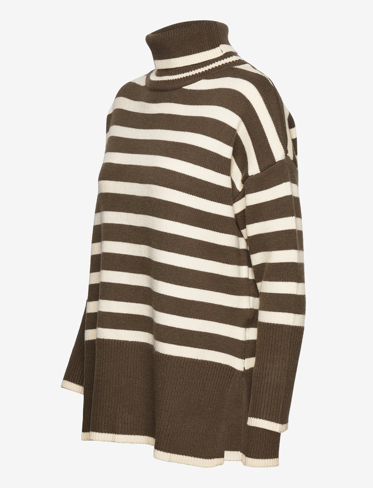 A-View - Alvena knit pullover - efterårstøj - green/off white - 2