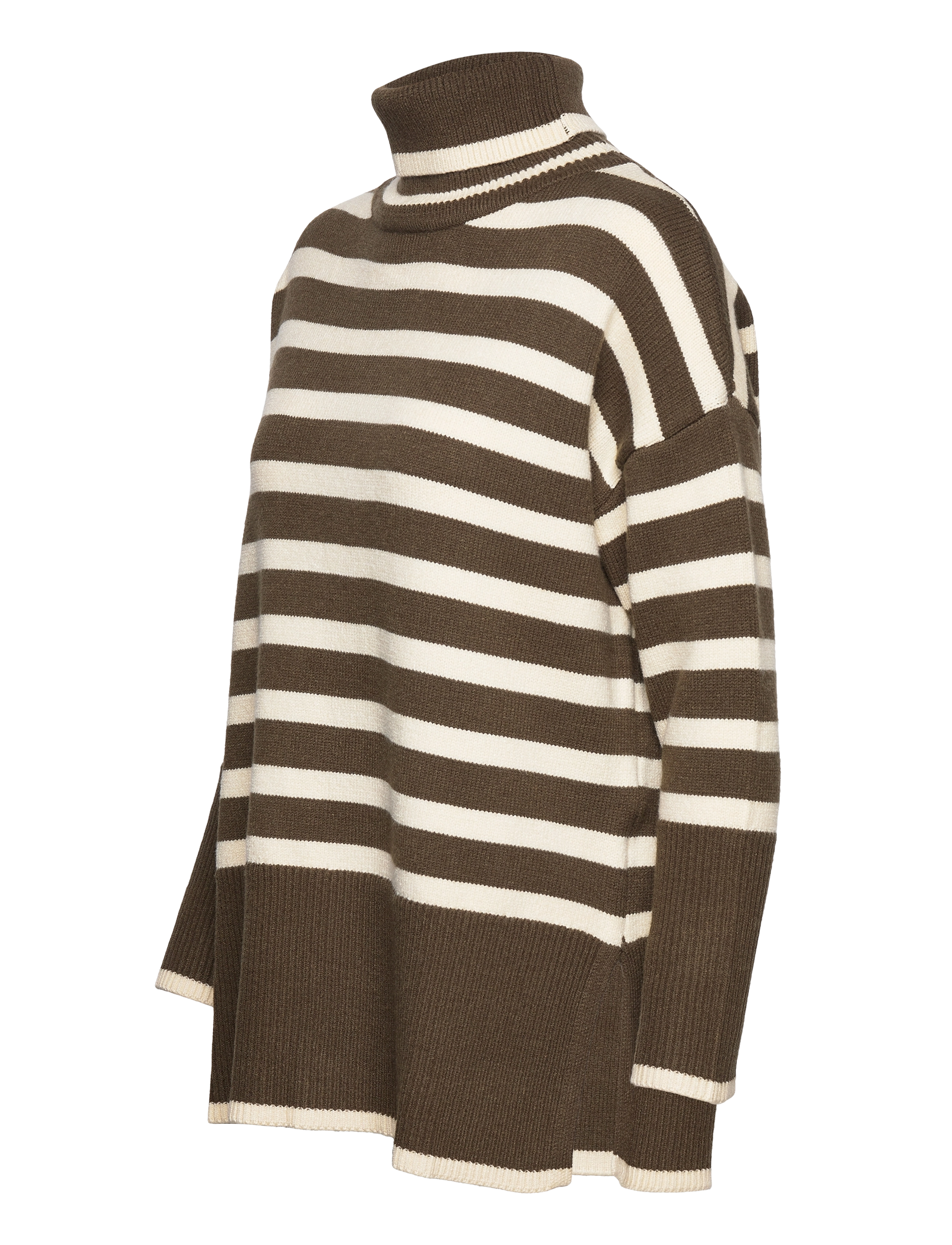 A-View - Alvena knit pullover - rollkragenpullover - green/off white - 3
