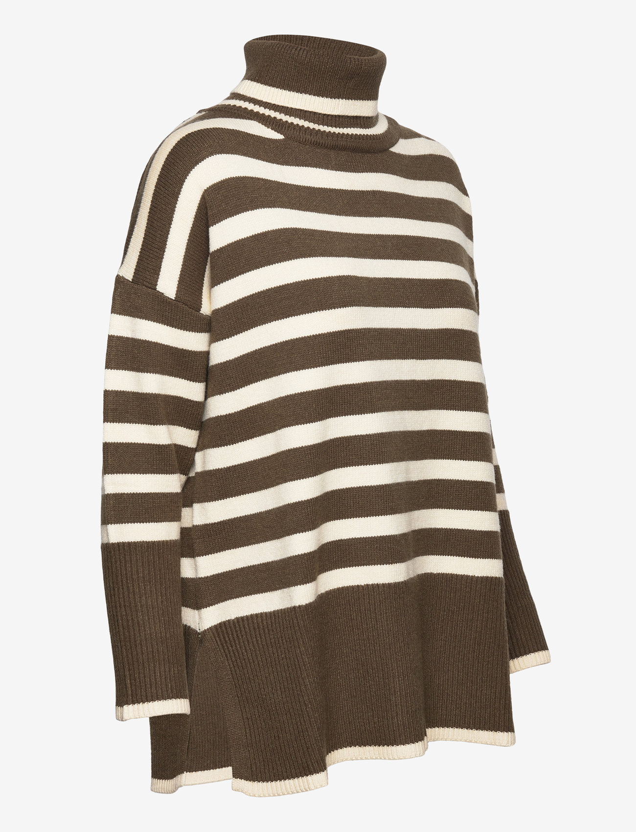 A-View - Alvena knit pullover - efterårstøj - green/off white - 3