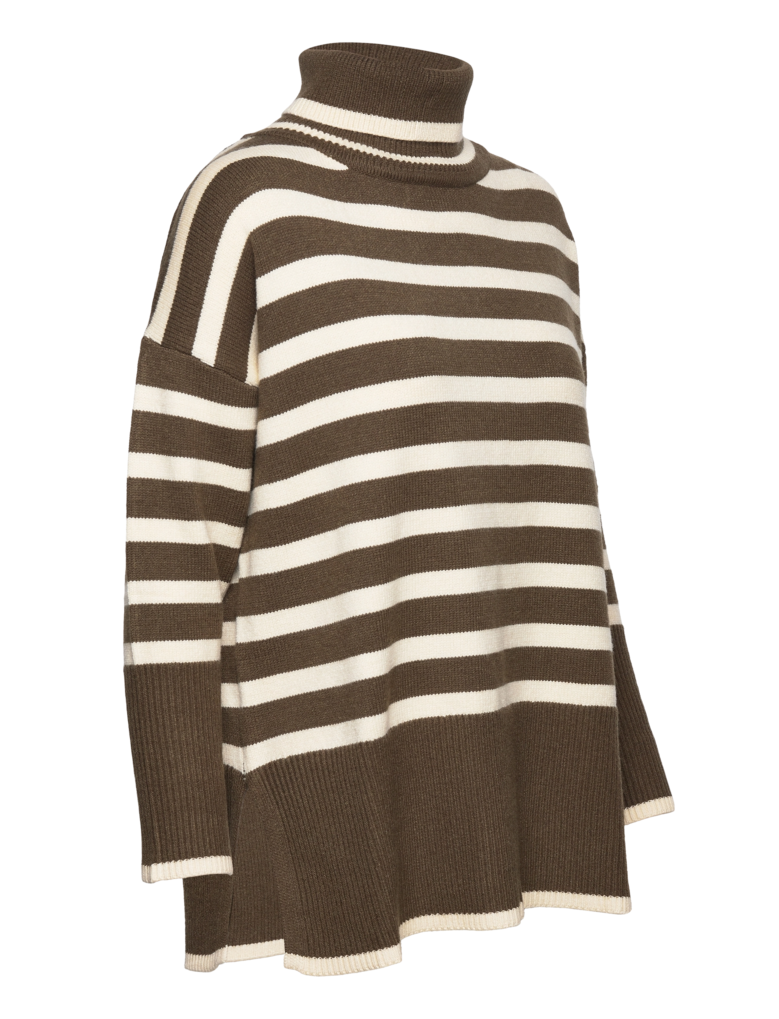 A-View - Alvena knit pullover - rollkragenpullover - green/off white - 4