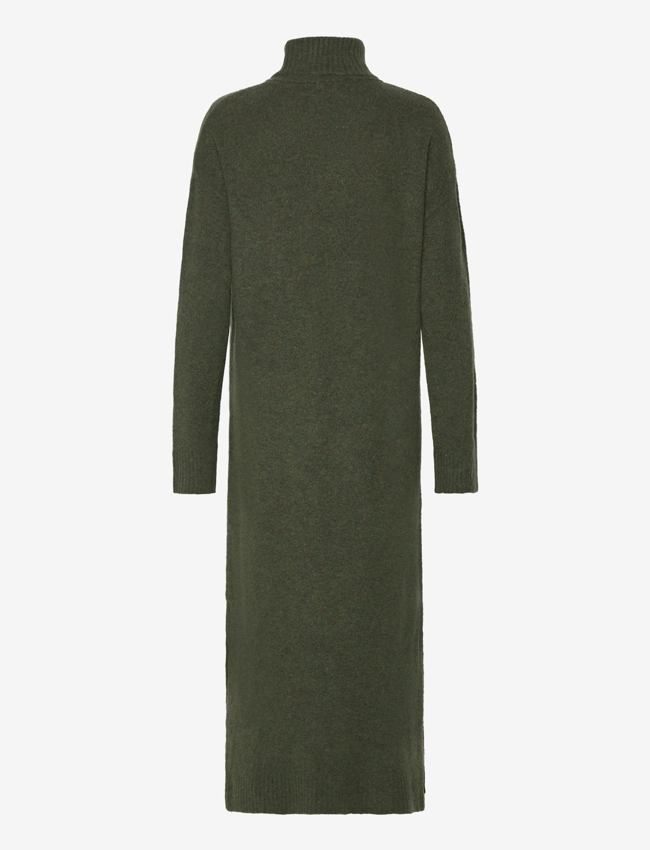 strapless open back dress Olive Roll Neck Sleeveless Cable and Ribbed Knit Midi Dress – AX Paris main image 0