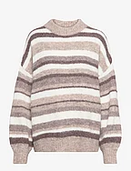 Patrisia knit pullover - BROWN/WHITE