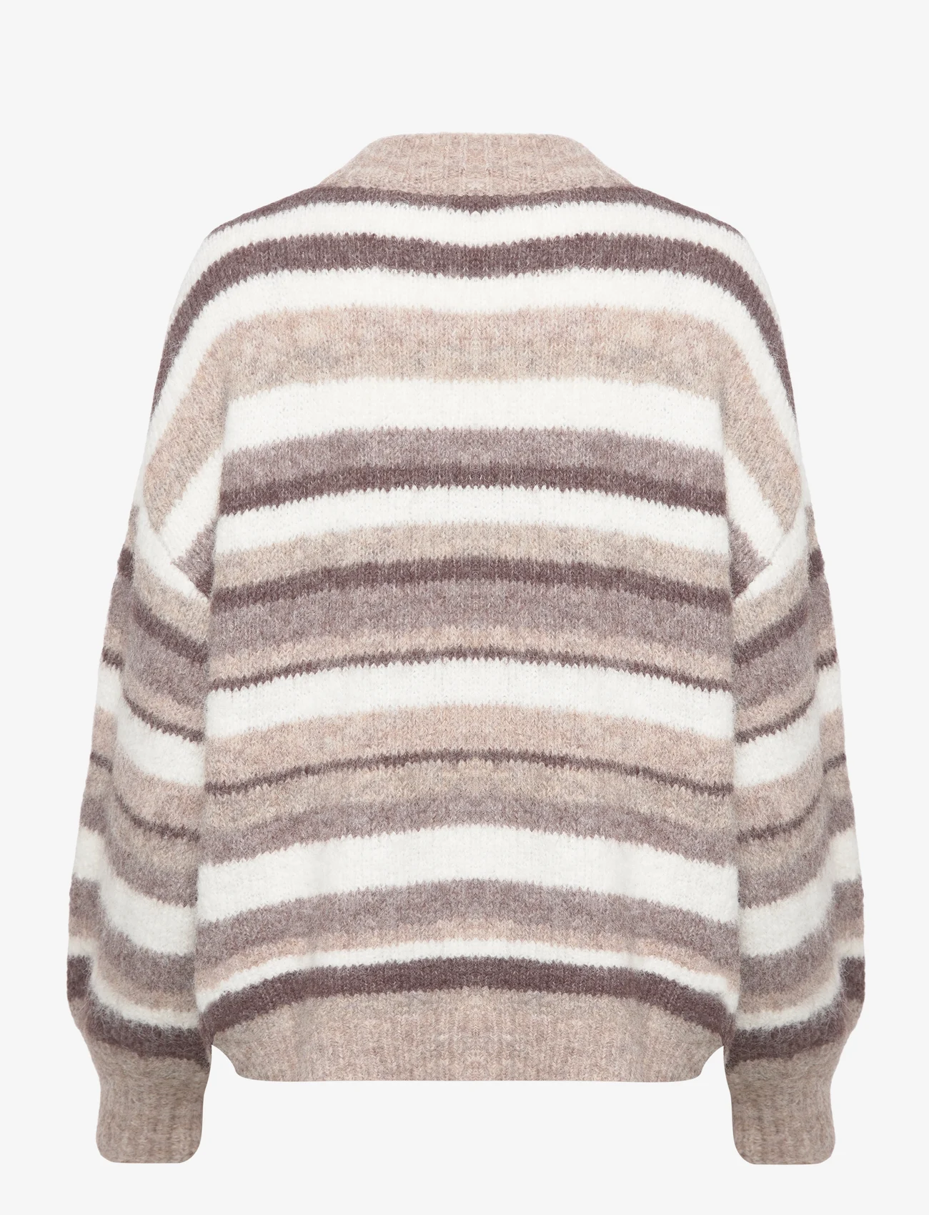A-View - Patrisia knit pullover - strikkegensere - brown/white - 1