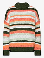 Patrisia knit pullover - ORANGE/GREEN