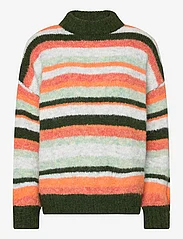 A-View - Patrisia knit pullover - strikkegensere - orange/green - 0
