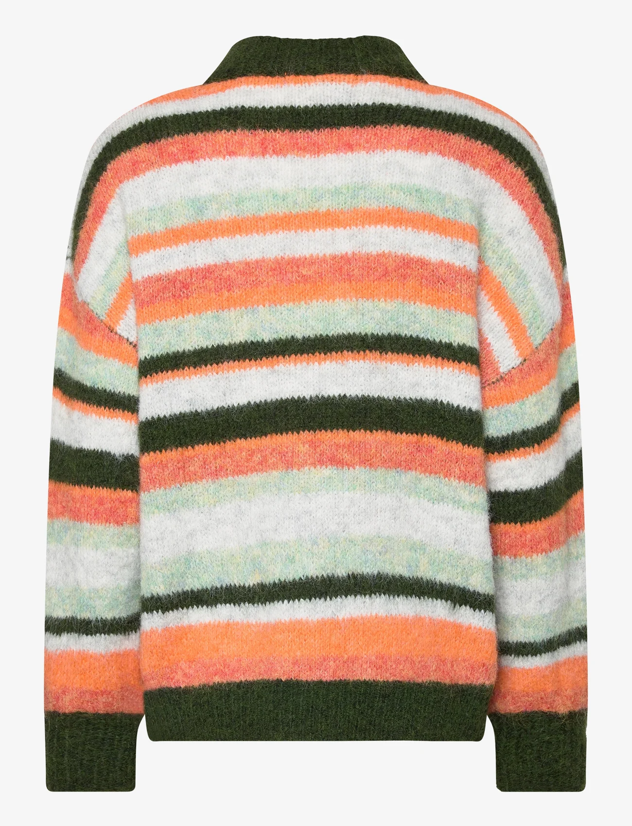 A-View - Patrisia knit pullover - strikkegensere - orange/green - 1