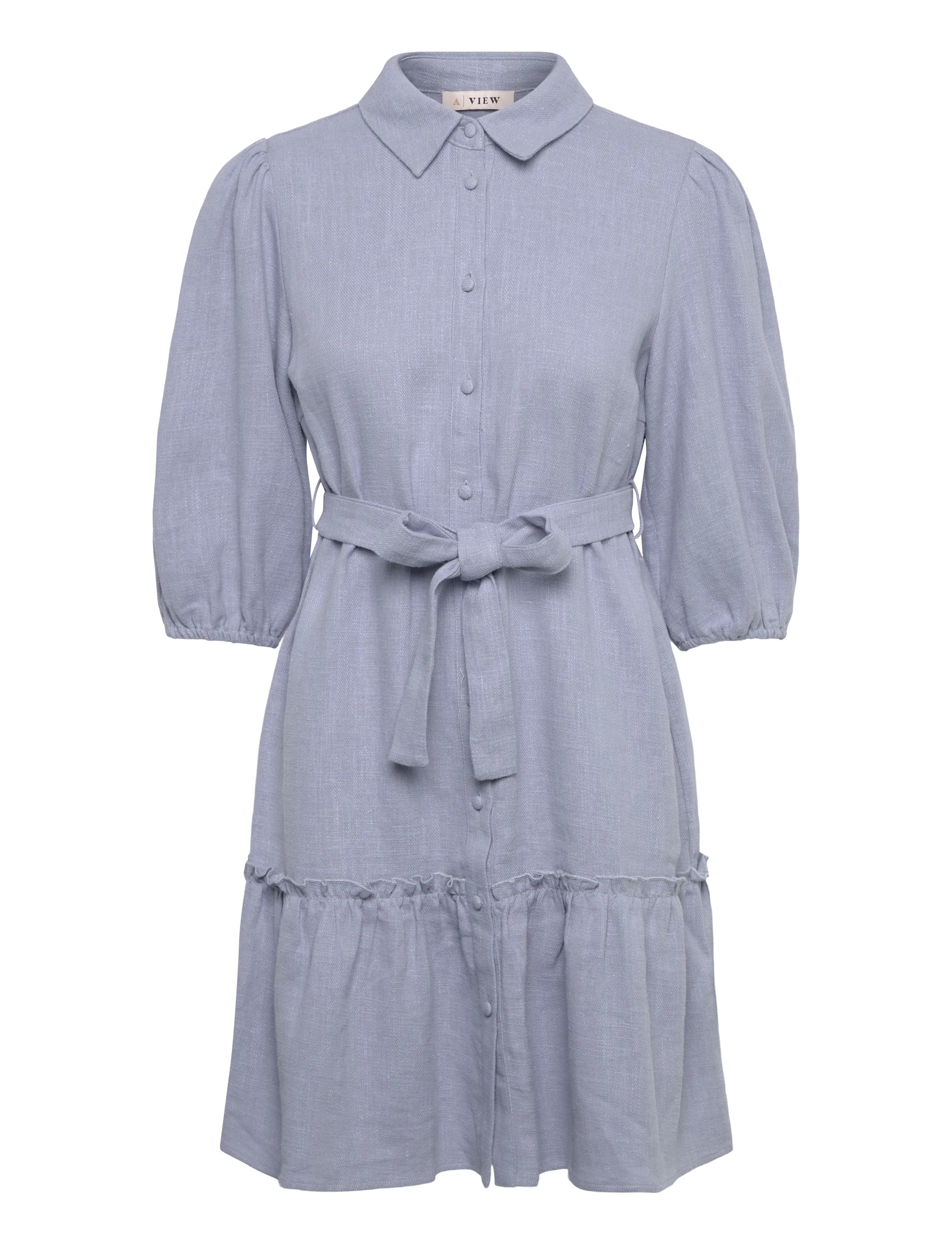 A-VIEW Linen Kleid Blau - 44 - Damen