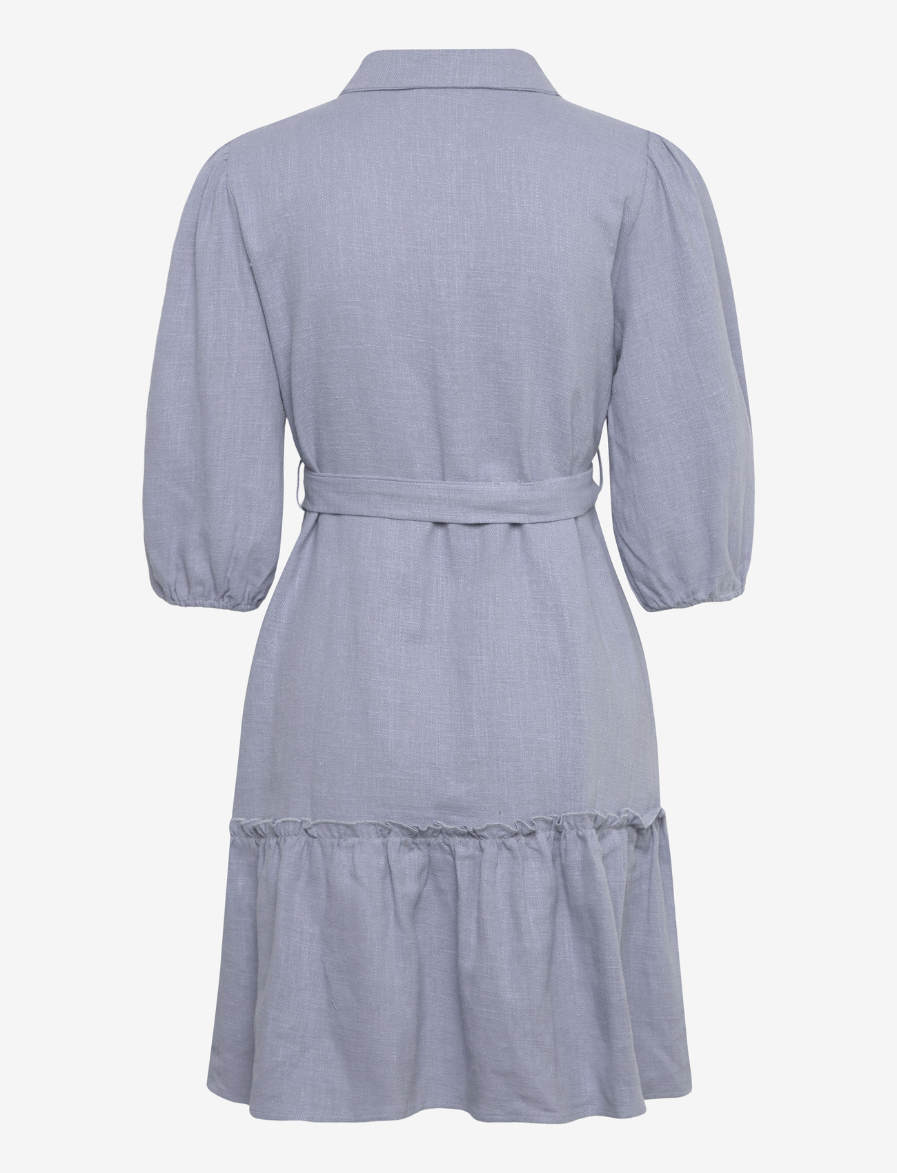 A-View - Linen dress - hemdkleider - dusty blue - 1