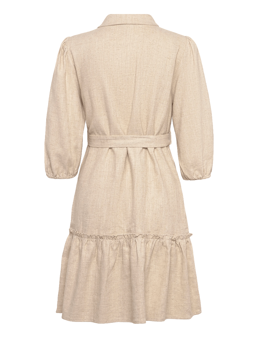 A-View - Linen dress - hemdkleider - light sand - 2