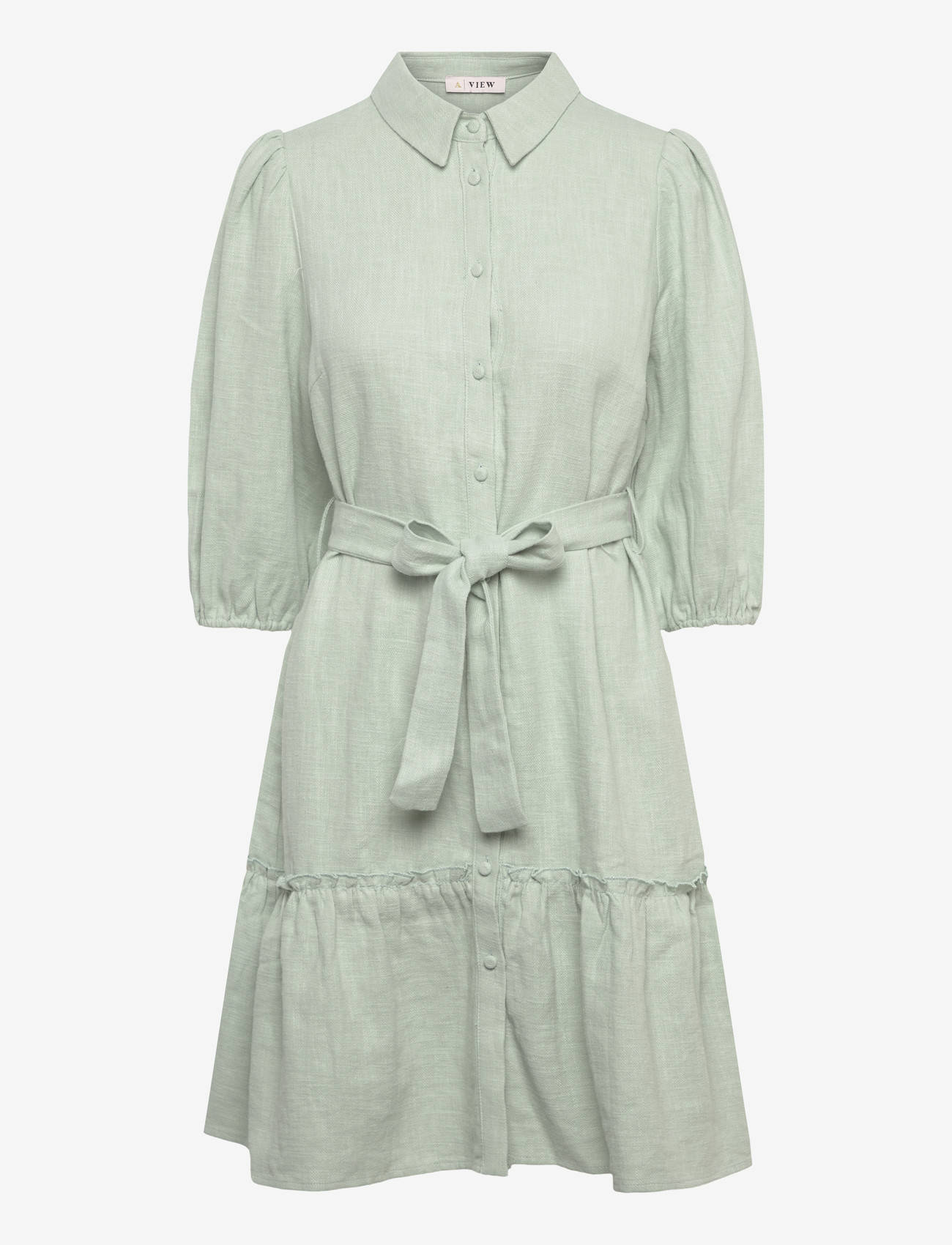 A-View - Linen dress - hemdkleider - mint - 1
