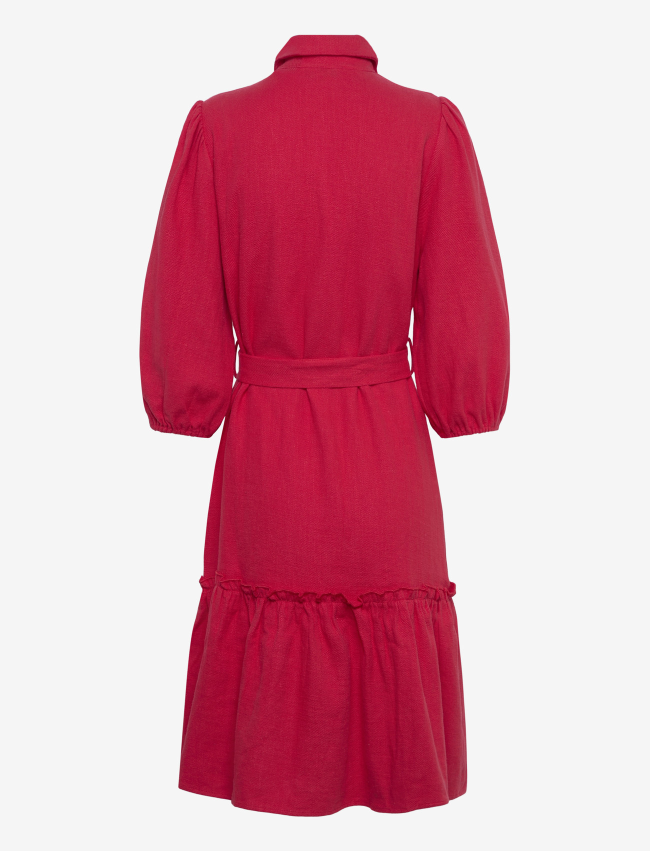 A-View - Linen dress - skjortekjoler - red - 2