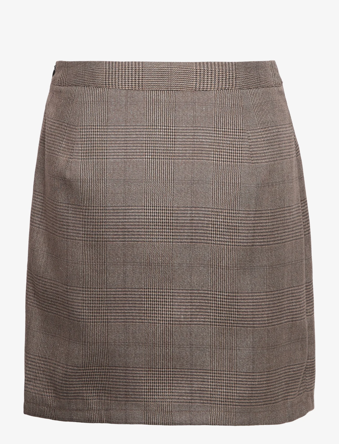 A-View - Annali check skirt - short skirts - brown - 1