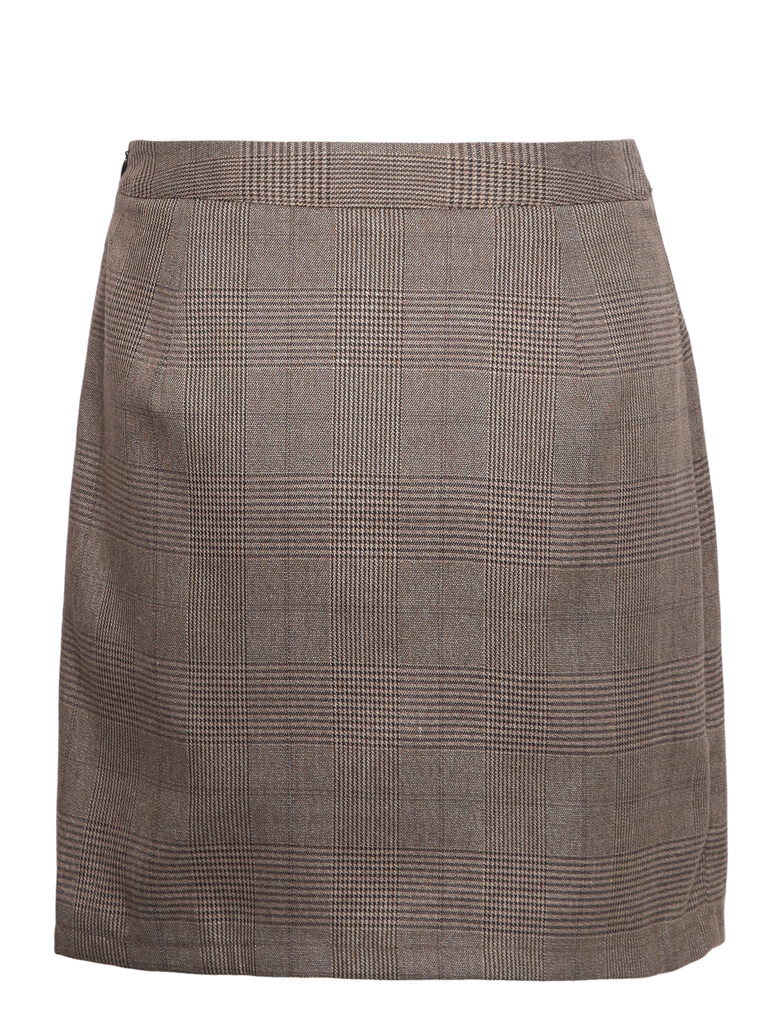 A-View - Annali check skirt - brown - 1