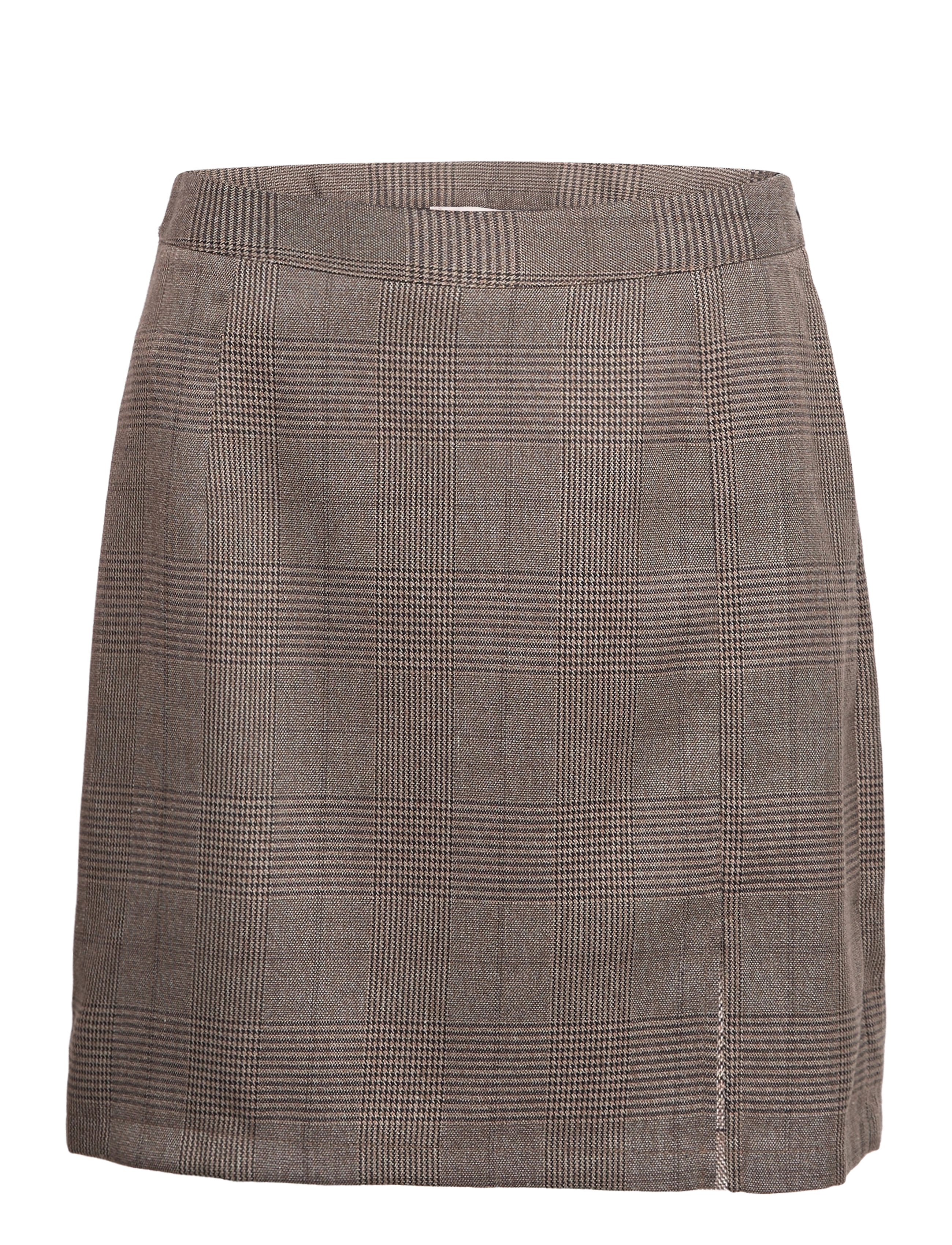 Annali check skirt - BROWN