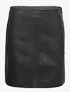 Stephanie leather skirt - BLACK