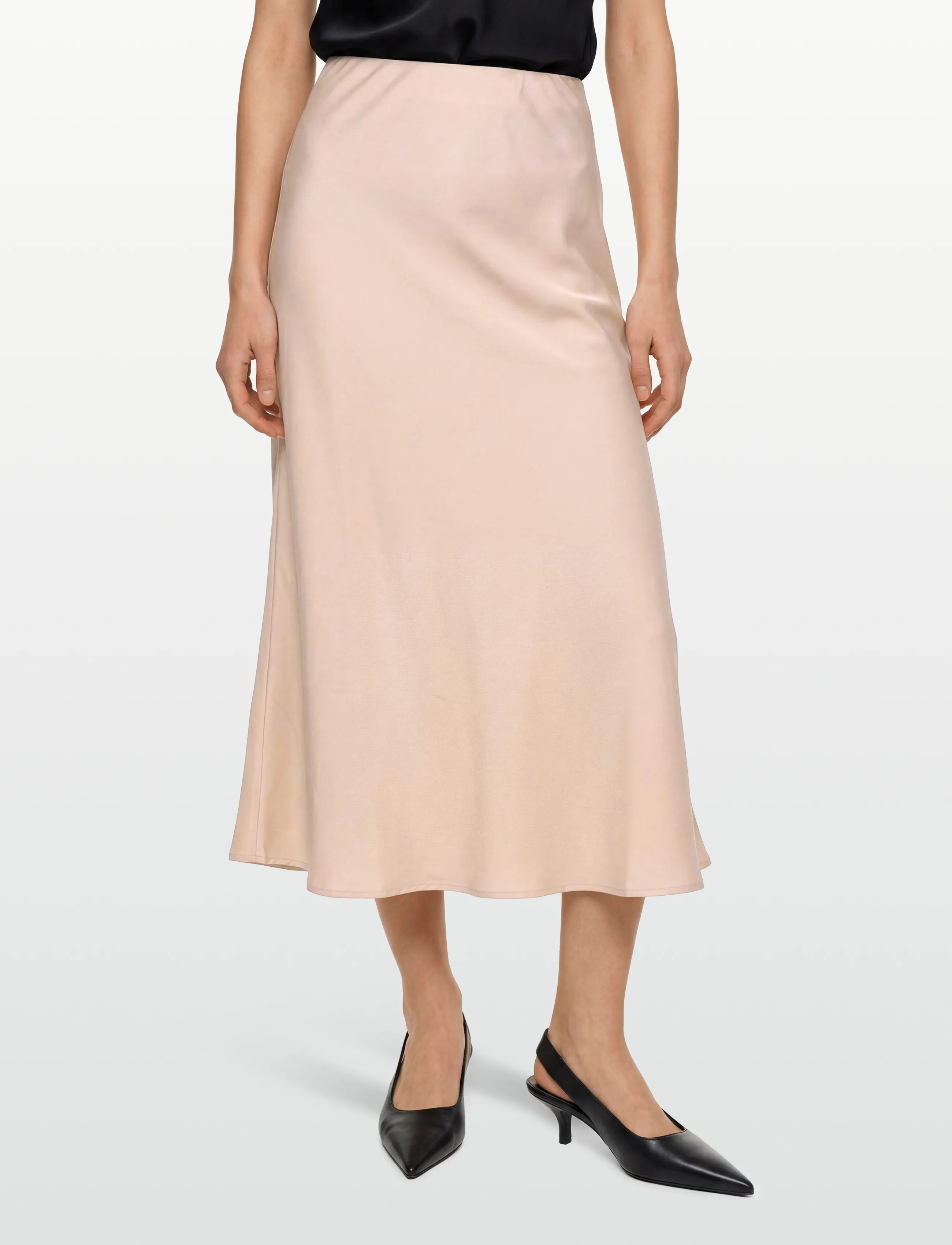 A-View - Carry sateen skirt - satiinist seelikud - 004 sand - 3
