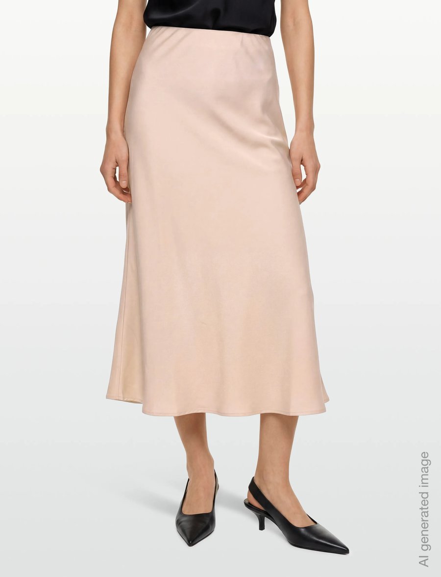 A-View - Carry sateen skirt - satinkjolar - 004 sand - 3