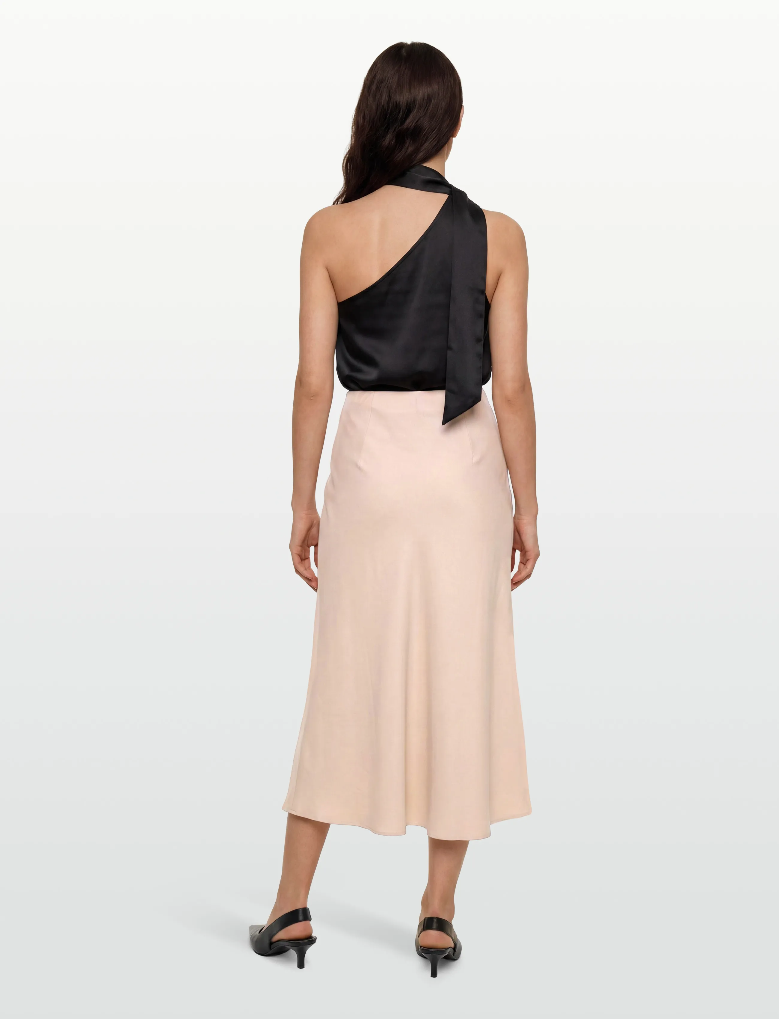 A-View - Carry sateen skirt - satiinist seelikud - 004 sand - 4