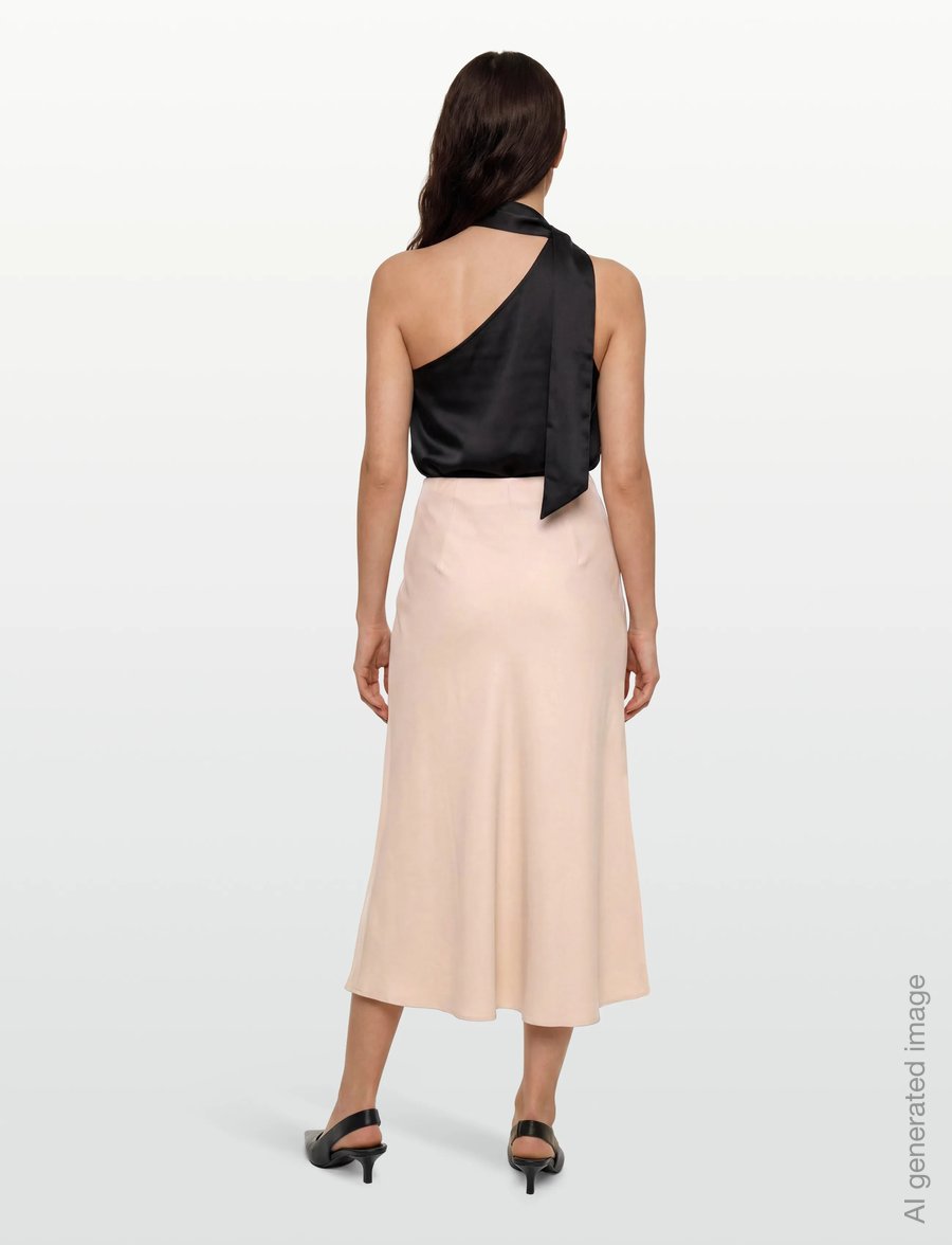 A-View - Carry sateen skirt - satinkjolar - 004 sand - 4