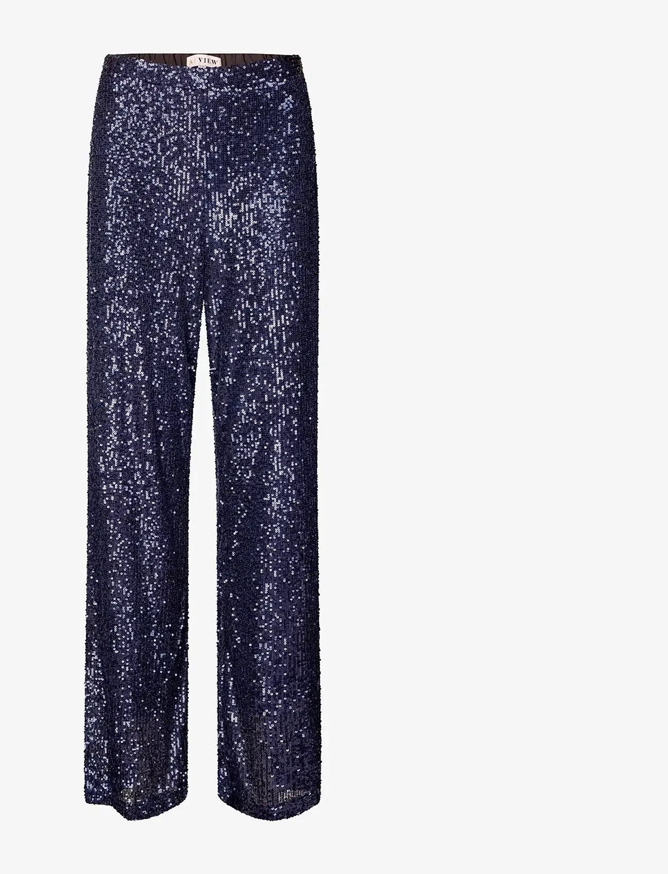 A-View - Alexi sequin pants - straight leg hosen - 699 navy - 2