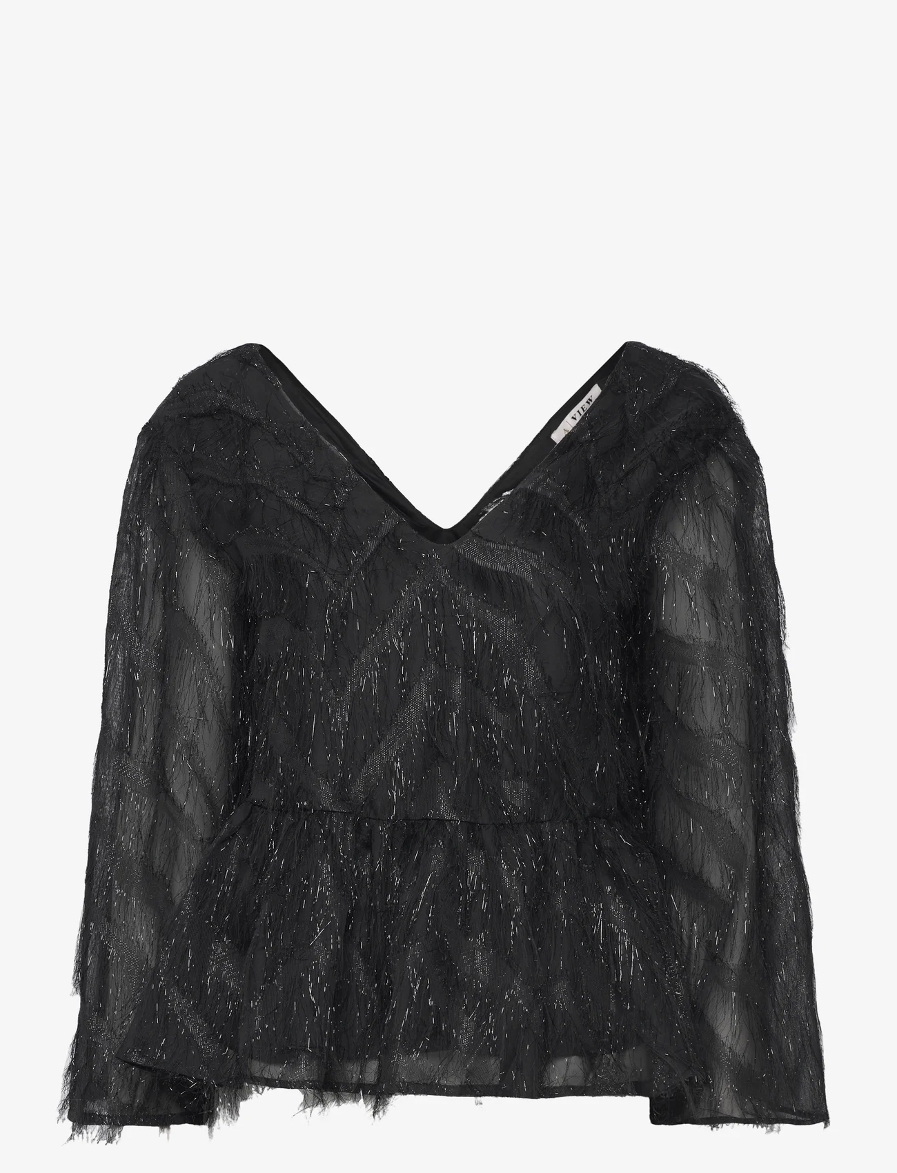 A-View - Elina new blouse - blūzes ar garām piedurknēm - black - 0
