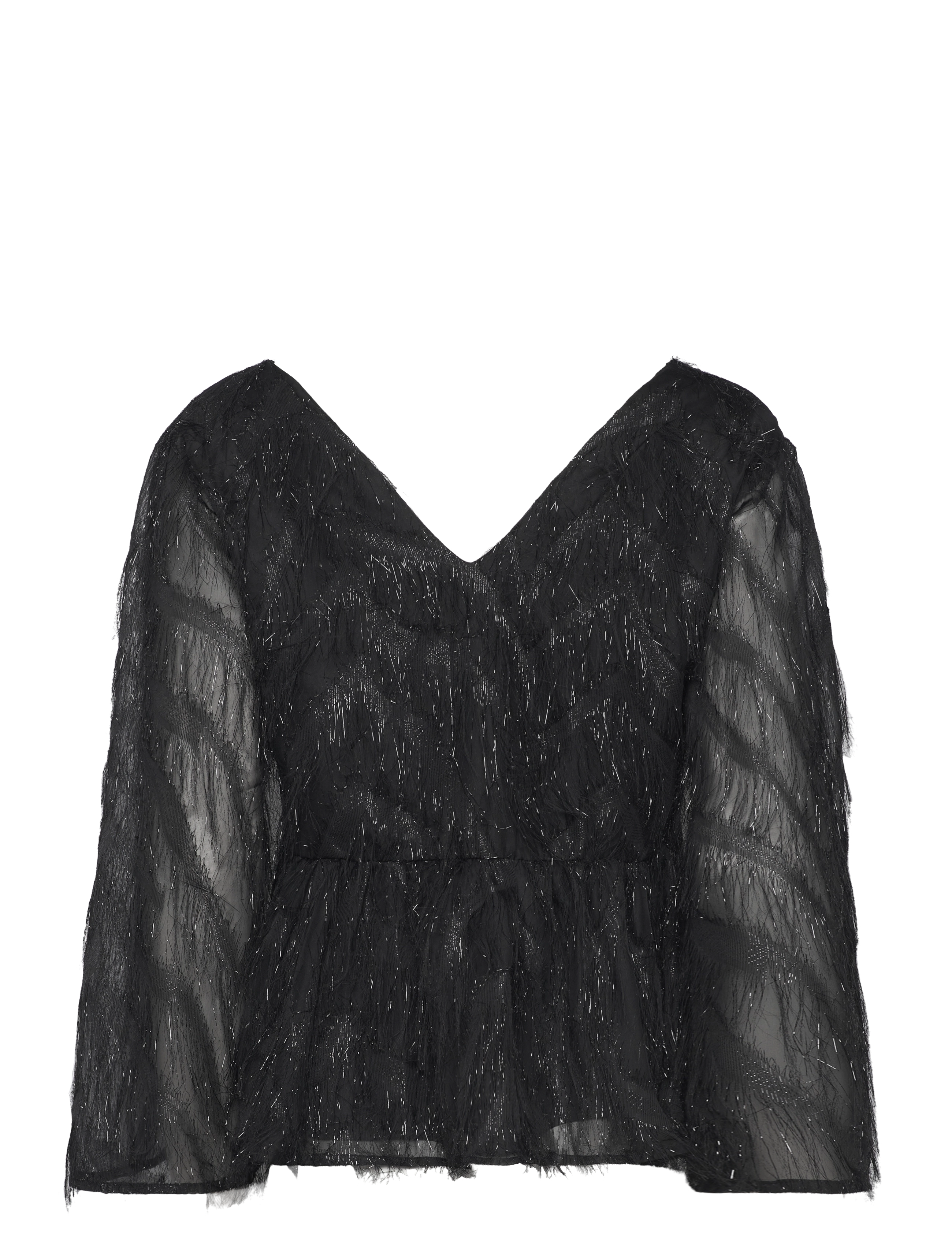 A-View - Elina new blouse - langærmede bluser - black - 1
