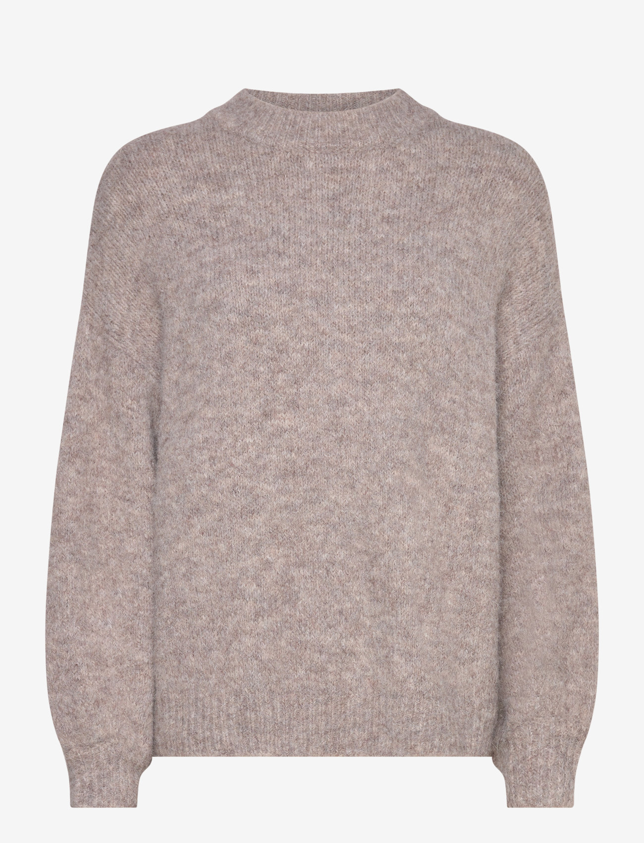 A-View - Patrisia solid knit pullover - striktrøjer - brown - 0