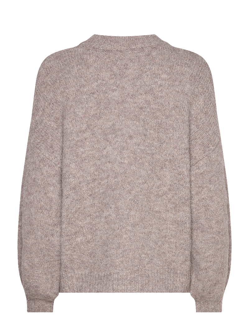 A-View - Patrisia solid knit pullover - striktrøjer - brown - 1