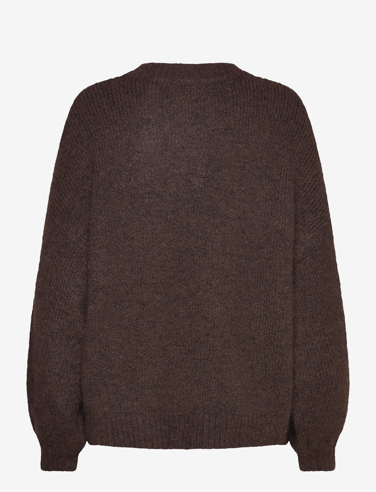 A-View - Patrisia solid knit pullover - efterårstøj - dark brown - 1