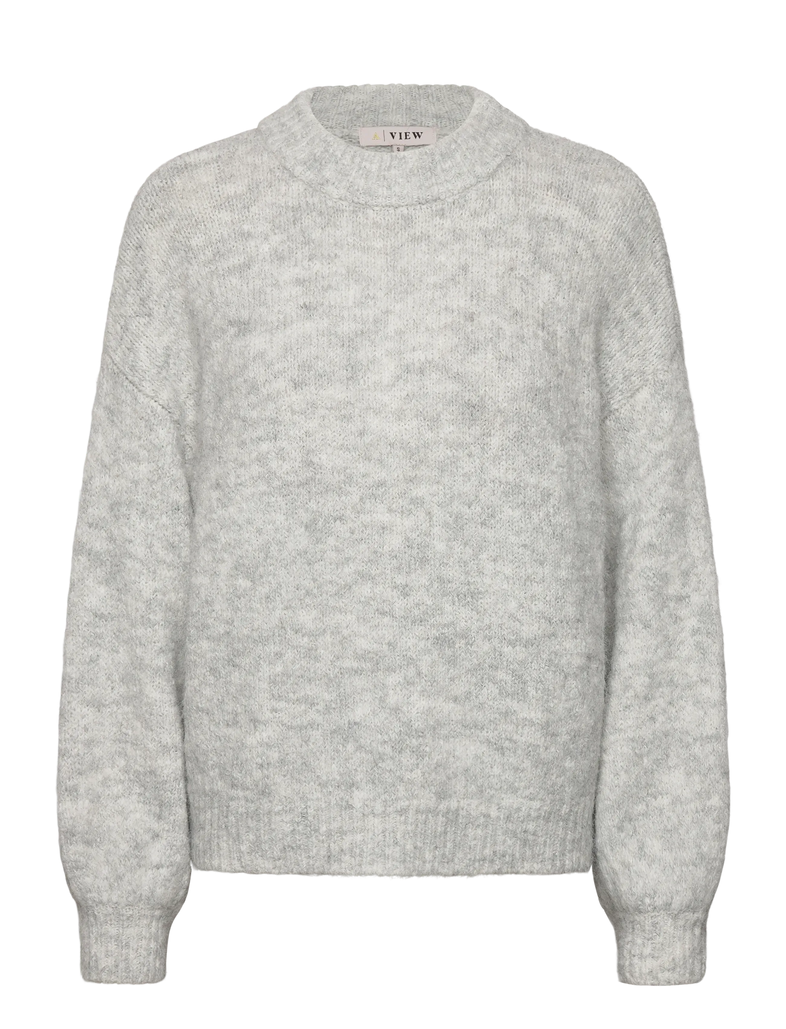Patrisia solid knit pullover - LIGHT GREY MELANGE