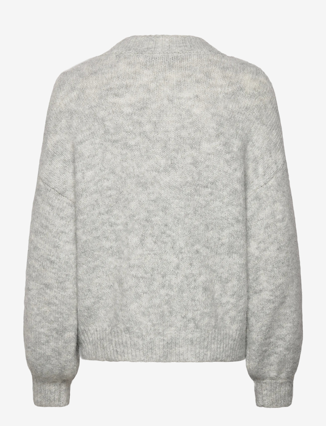 A-View - Patrisia solid knit pullover - efterårstøj - light grey melange - 1