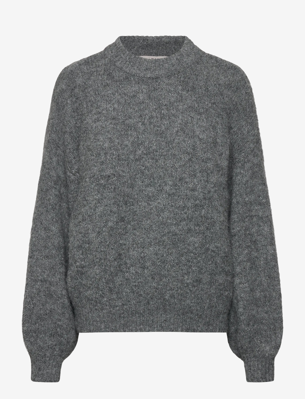 A-View - Patrisia solid knit pullover - jumpers - medium grey melange - 0