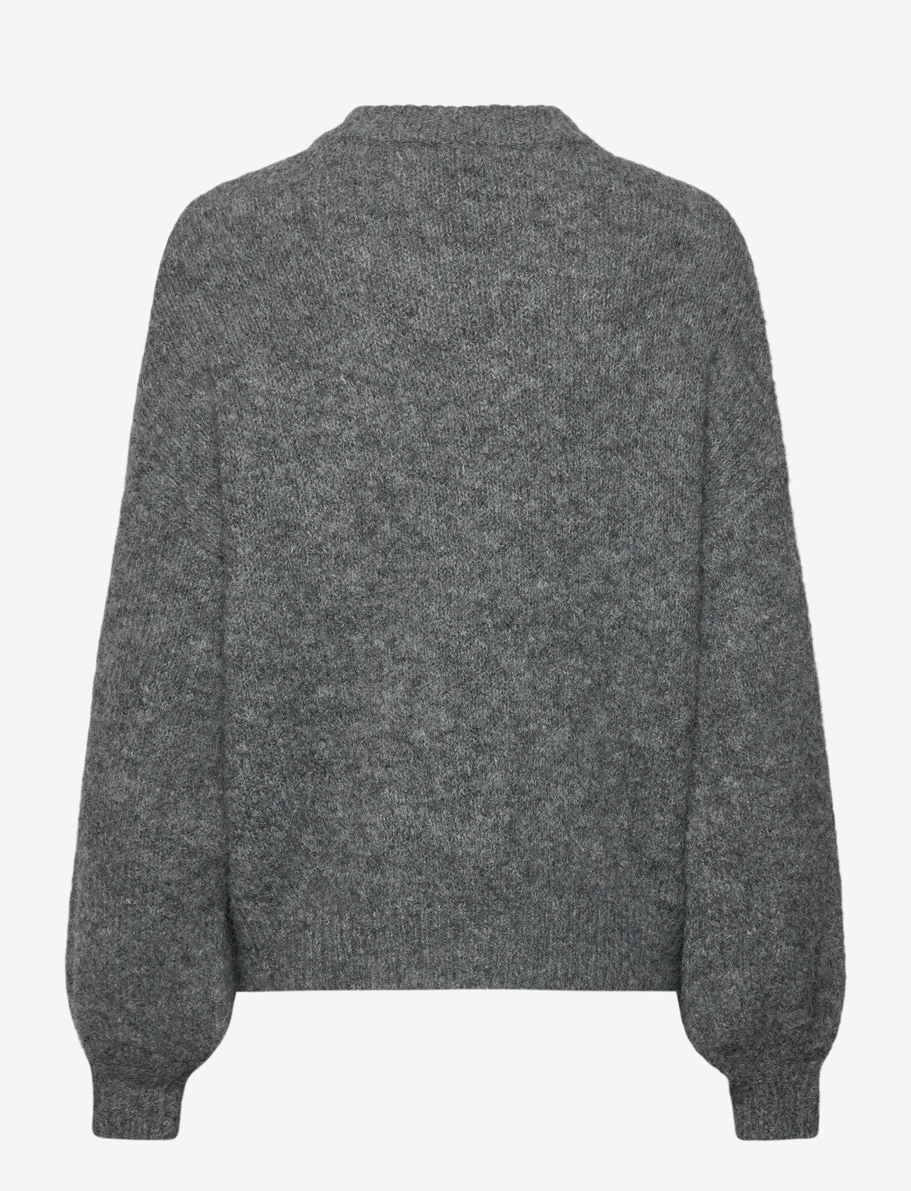A-View - Patrisia solid knit pullover - jumpers - medium grey melange - 1