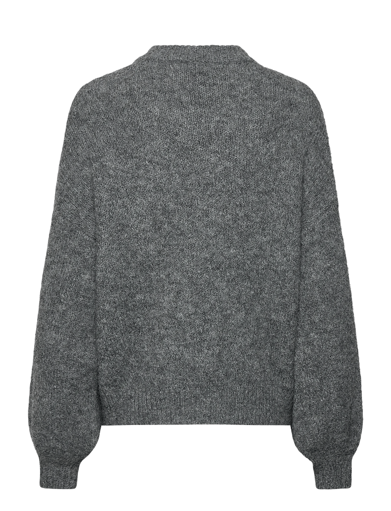 A-View - Patrisia solid knit pullover - pullover - medium grey melange - 1
