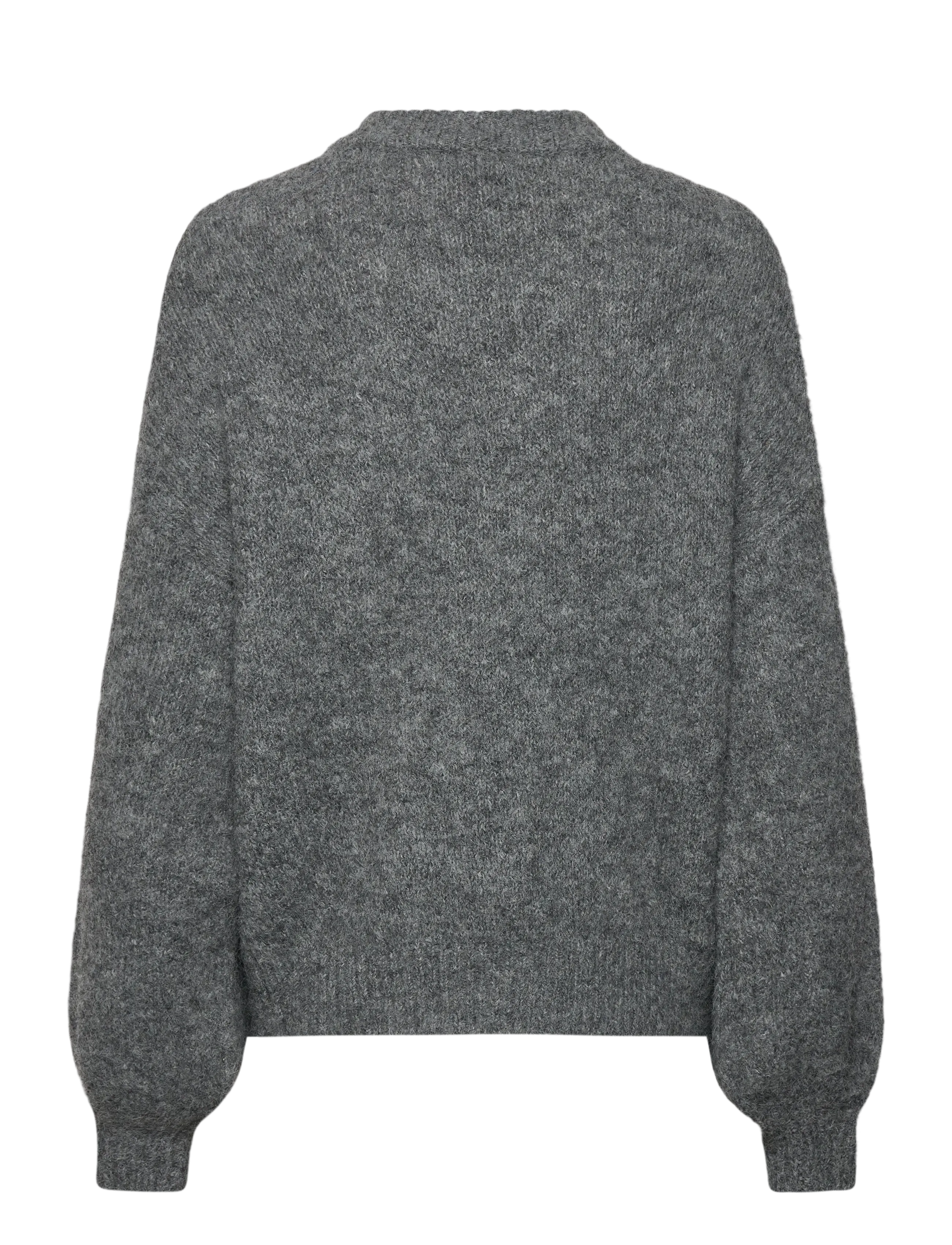 A-View - Patrisia solid knit pullover - pullover - medium grey melange - 1