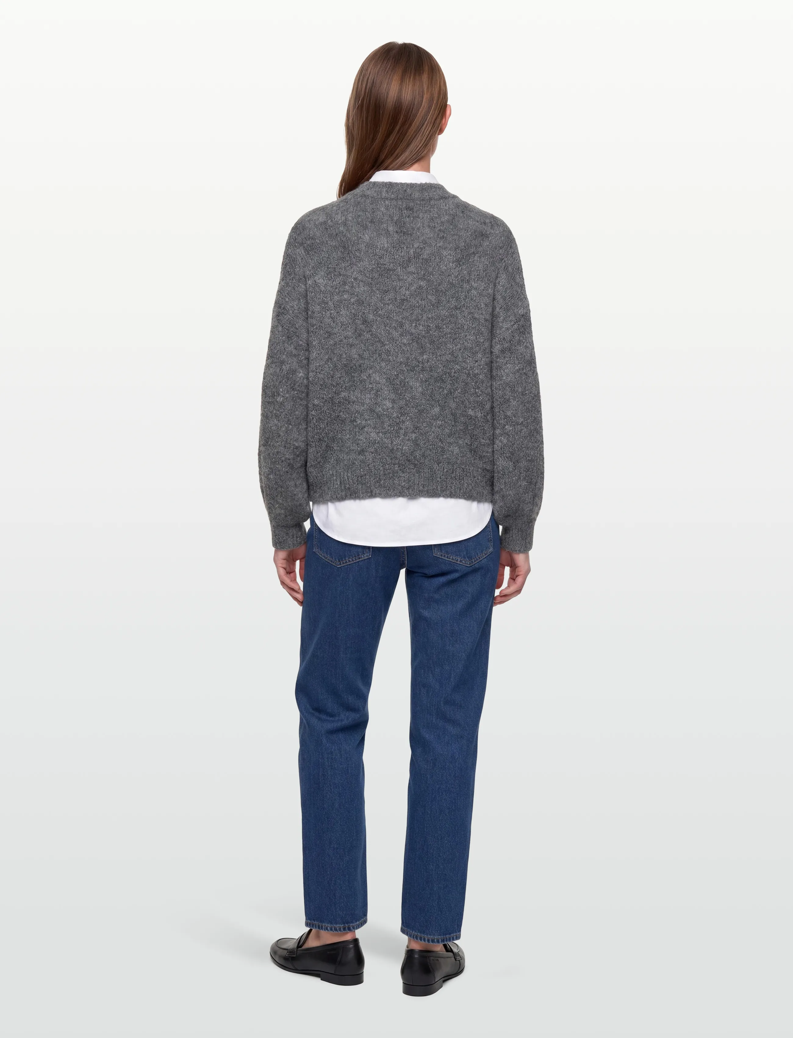 A-View - Patrisia solid knit pullover - pullover - medium grey melange - 4