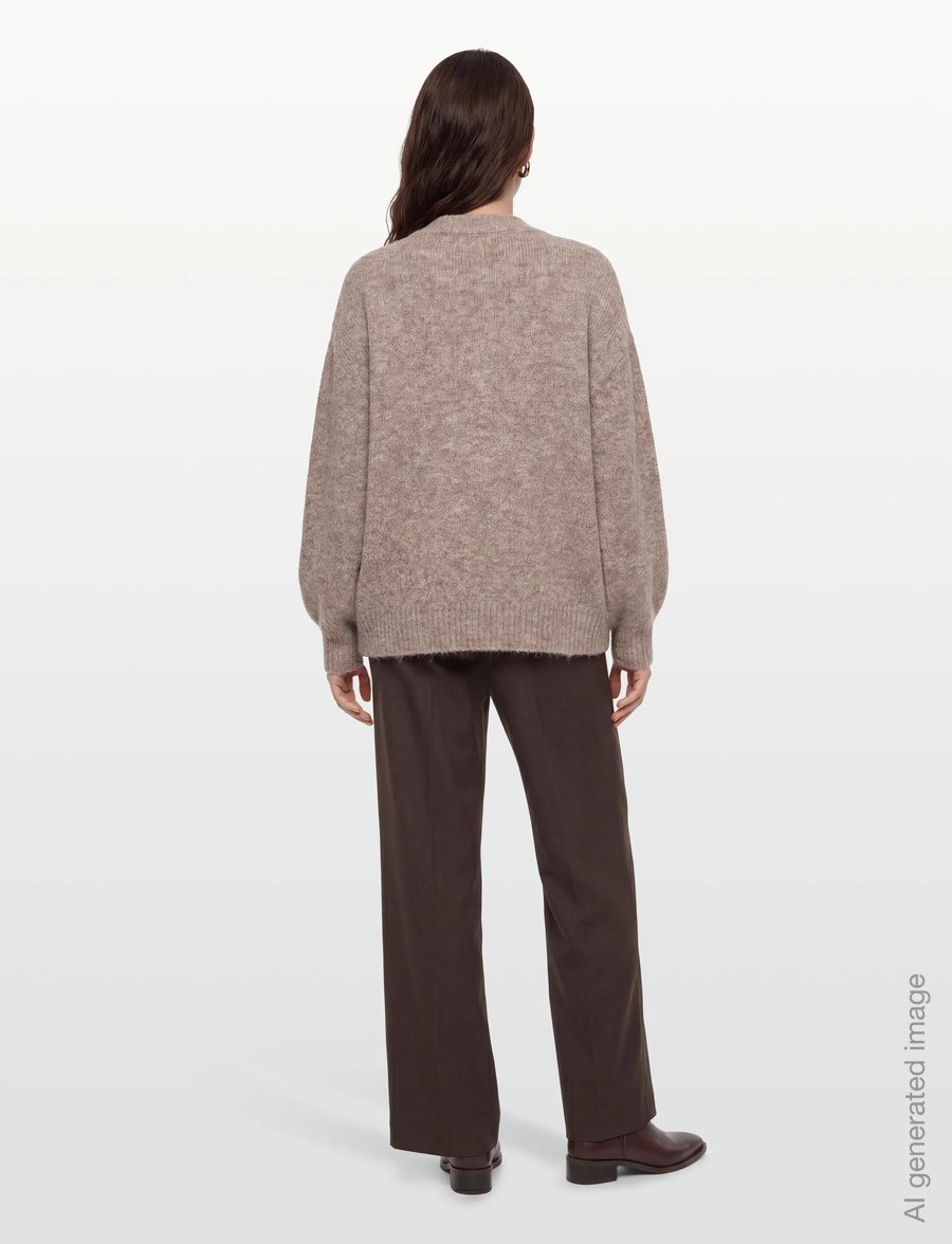 A-View - Patrisia solid knit cardigan - cardigans - light brown - 4