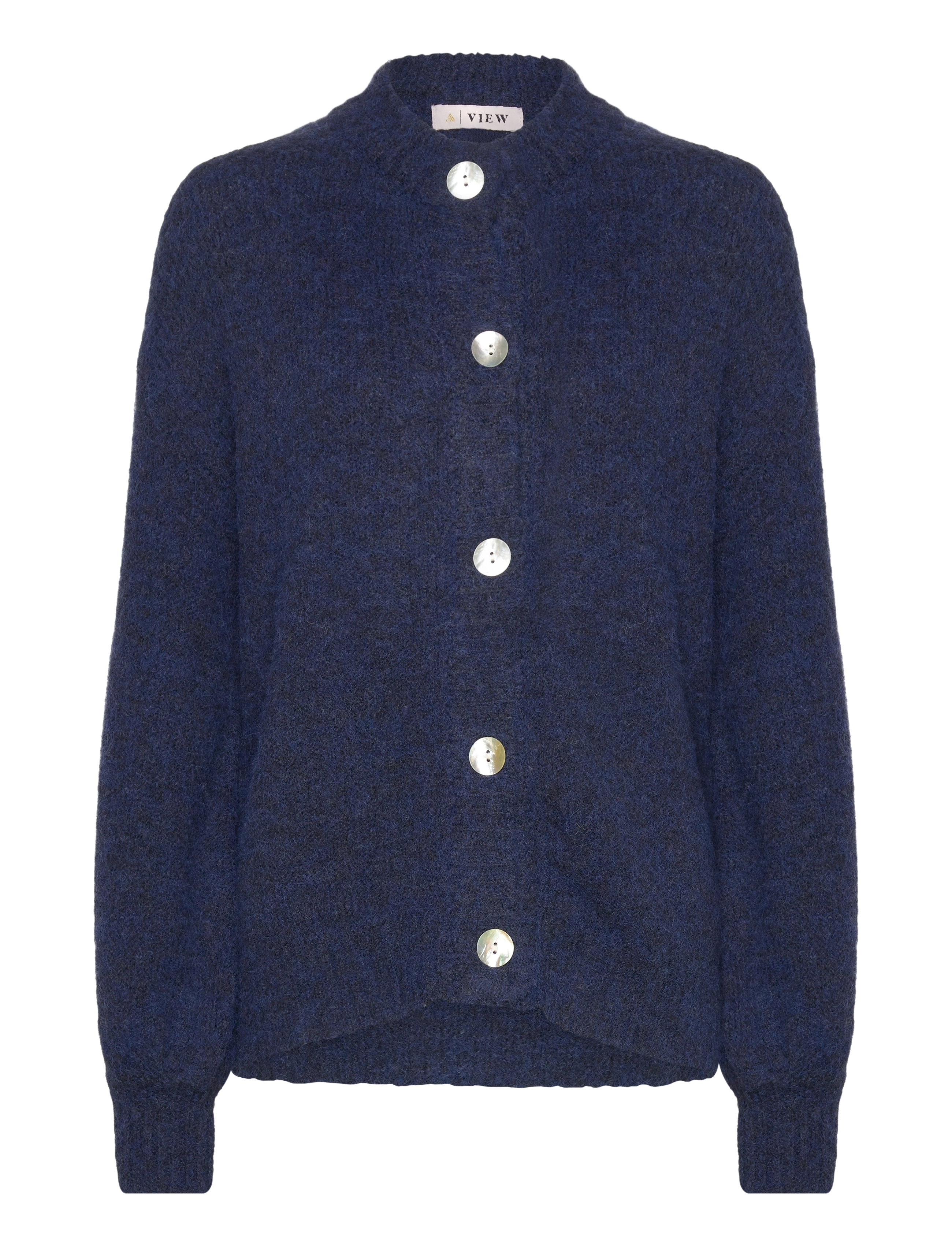 Patrisia solid knit cardigan - NAVY