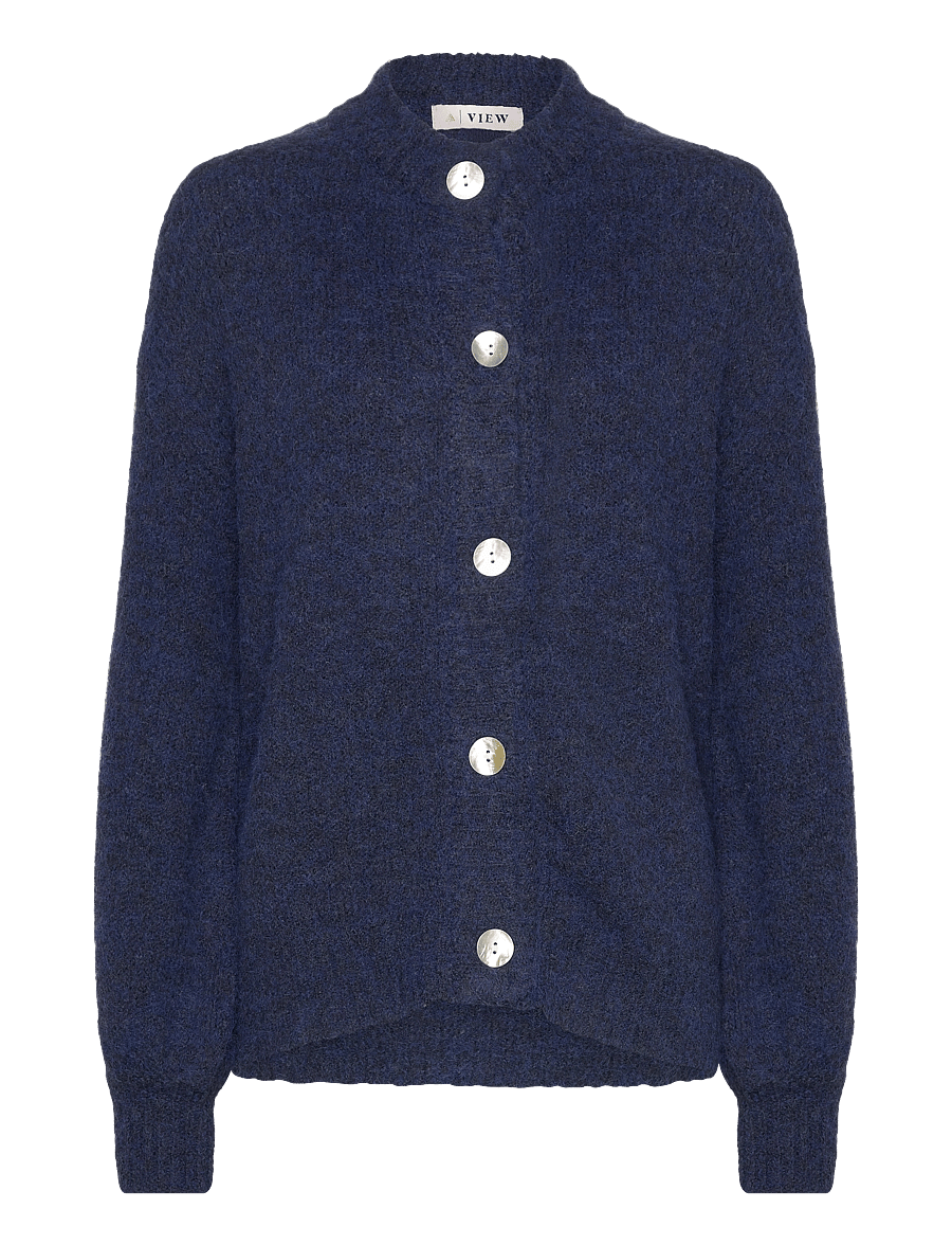 A-View - Patrisia solid knit cardigan - cardigans - navy - 1