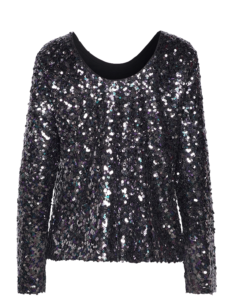 A-View - Sequin blouse - langærmede bluser - grey - 1