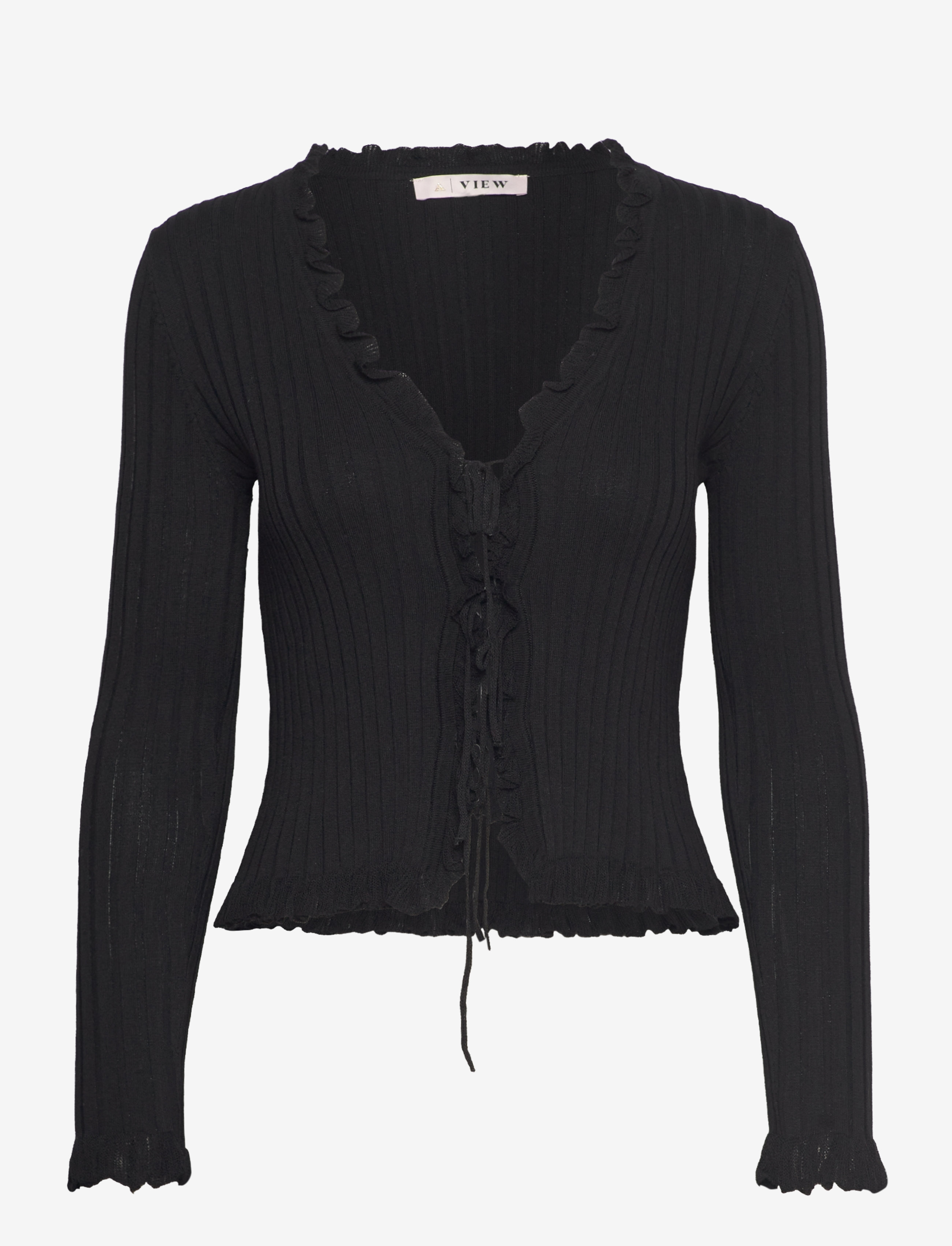 A-View Fabian Tie Cardigan, 34, Knitwear, Schwarz - Cardigans, Frauen