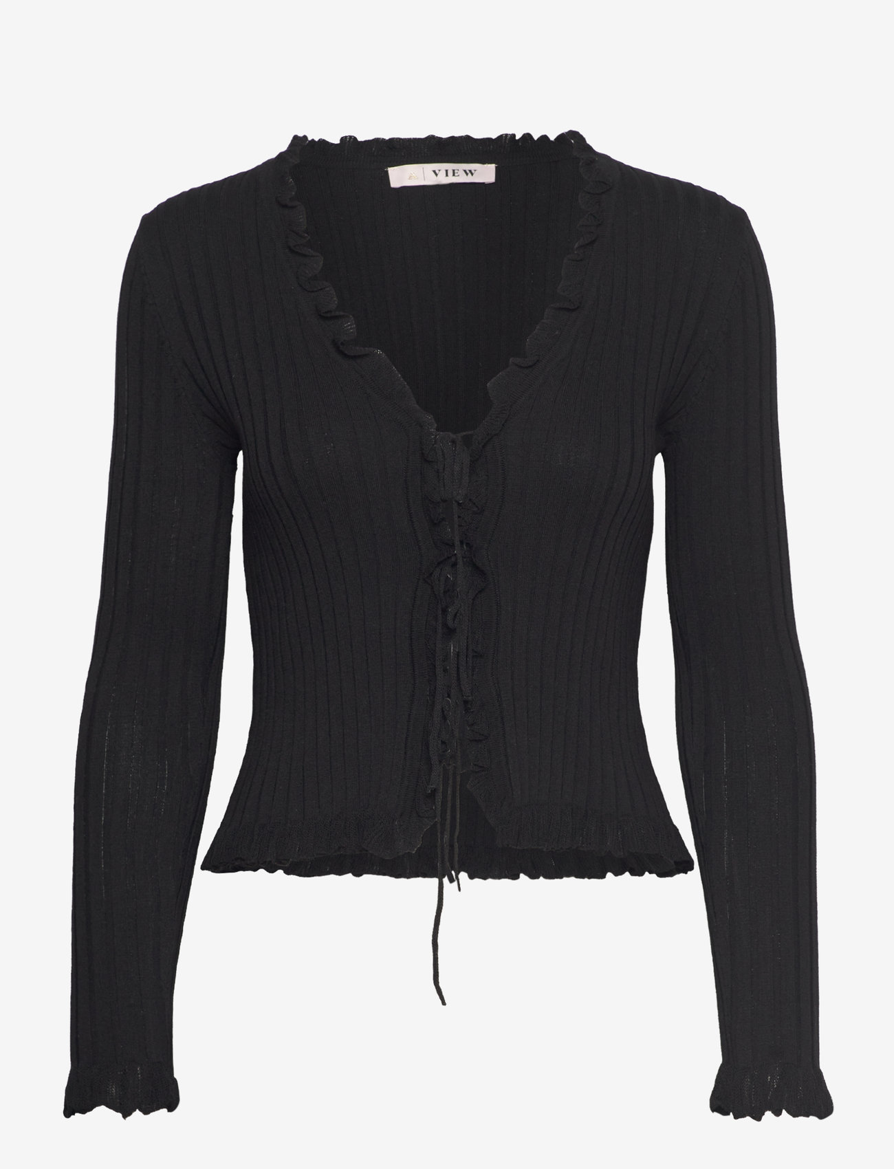 A-View - Fabian tie cardigan - cardigans - black - 0