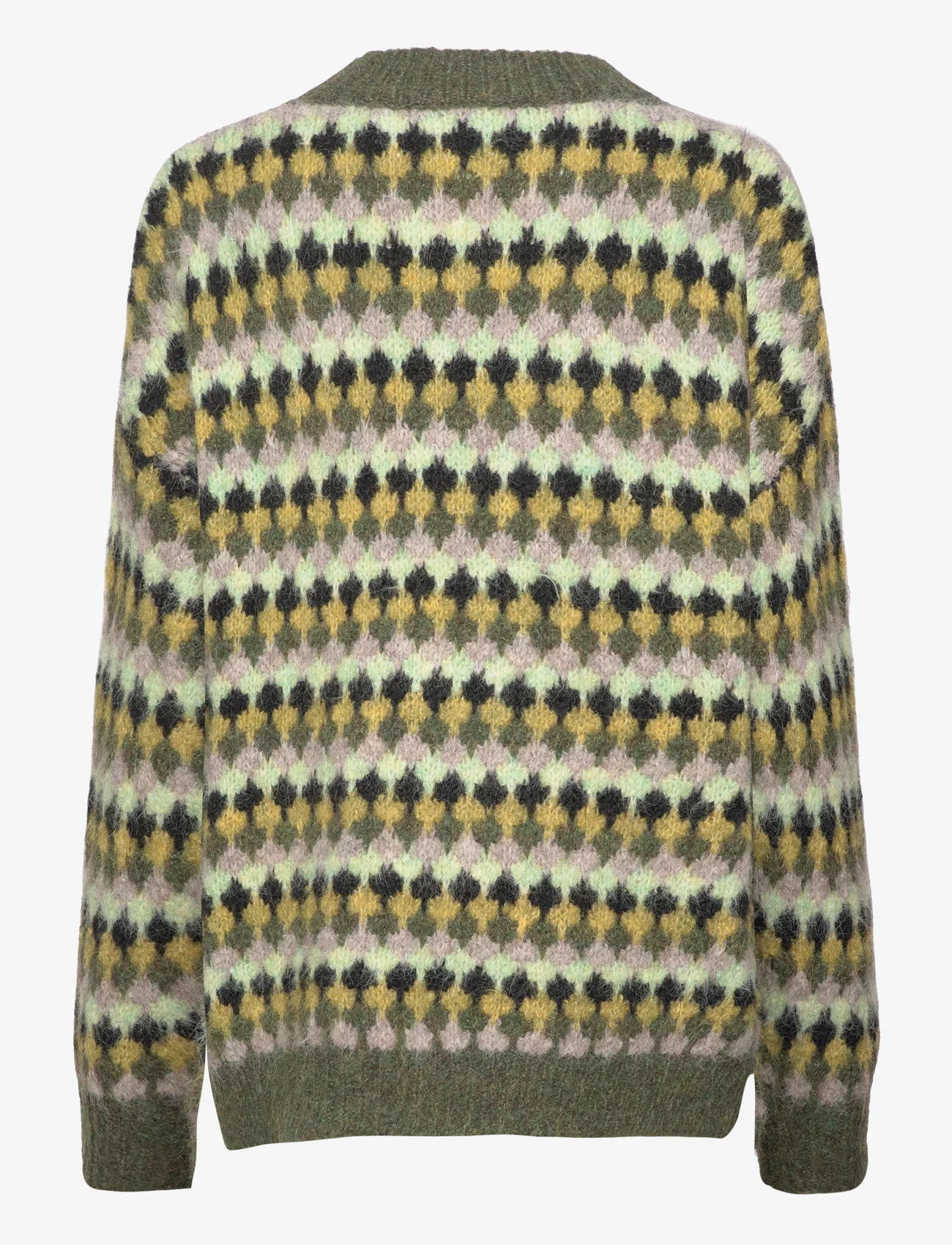 A-View - Patrisia Knit Pullover - megzti drabužiai - green/sand - 1