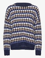 A-View - Patrisia Knit Pullover - megzti drabužiai - sand/navy - 0