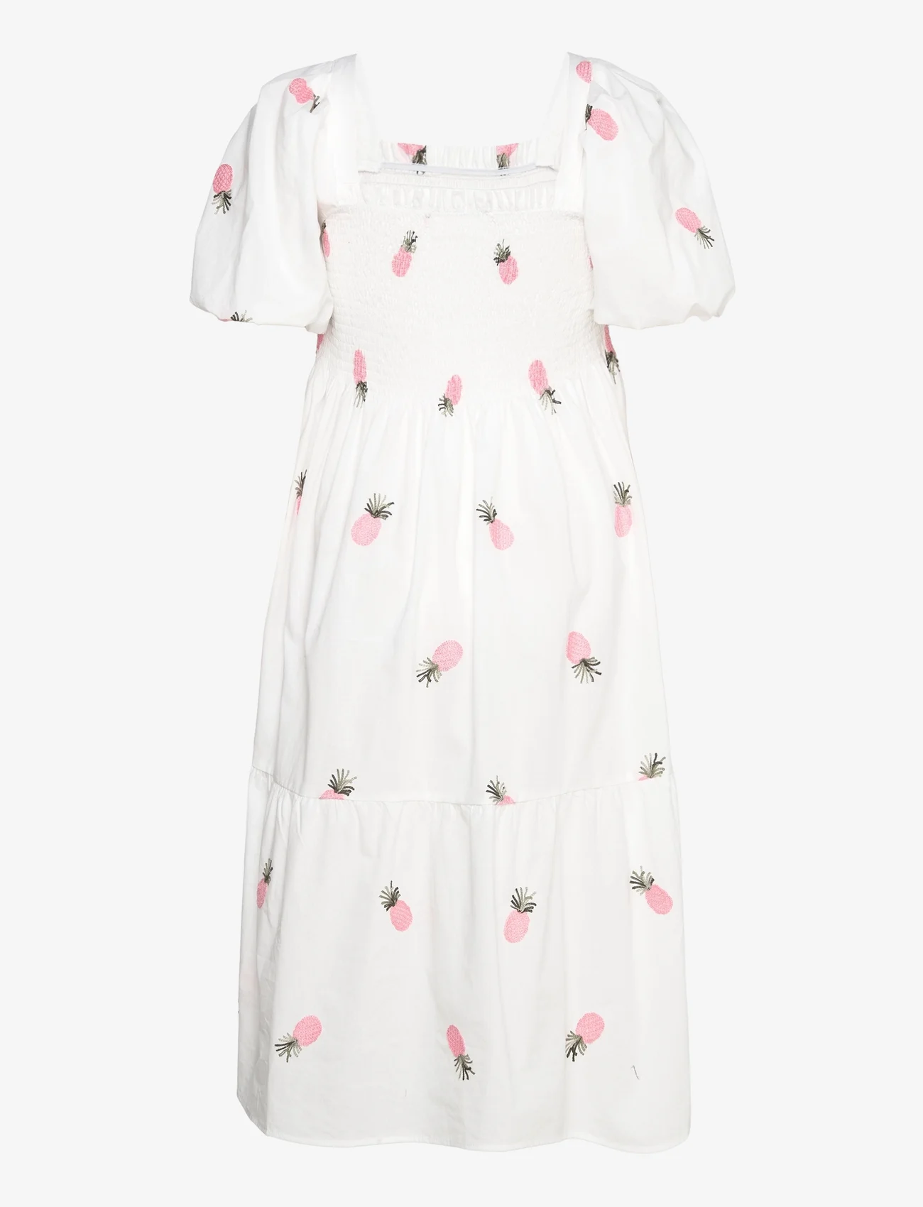 A-View - Cheri fruit dress - summer dresses - white/pink - 1