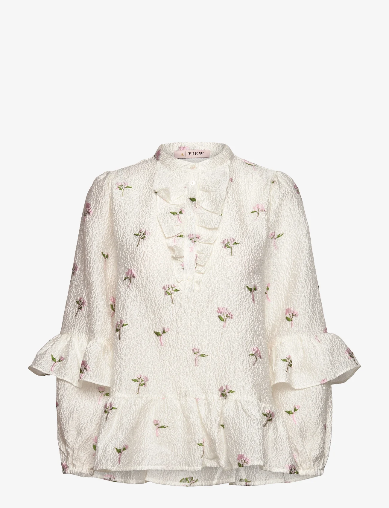 A-View - Selino blouse - langærmede bluser - white/pink - 0