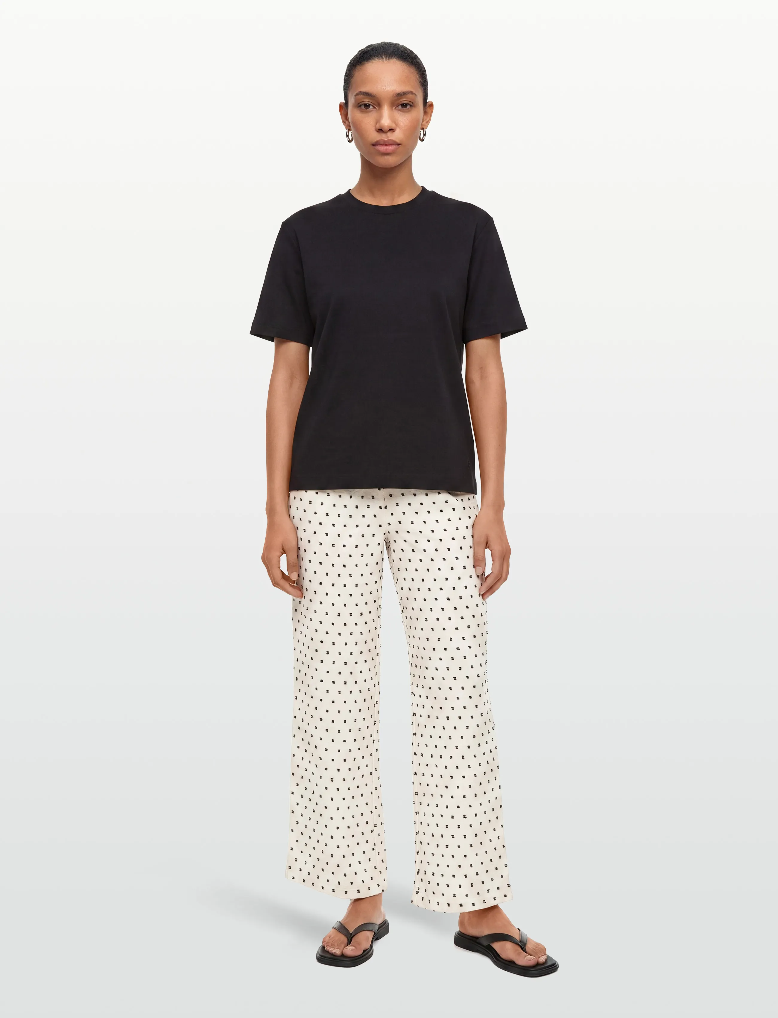 A-View Sif Pants, Kvinder, Højtaljede Vide Bukser, Cream, Str: 38