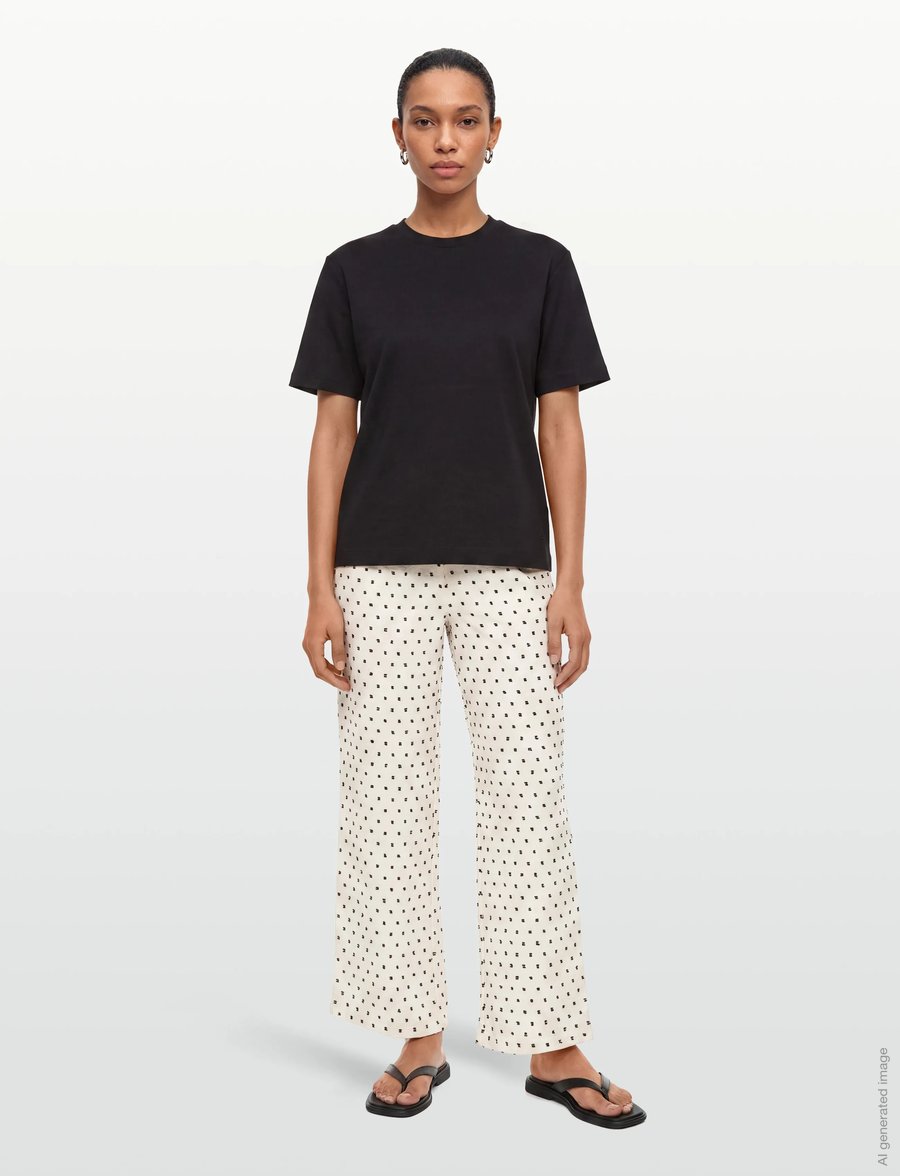 A-View - Sif pants - bukser med lige ben - 016 cream - 0